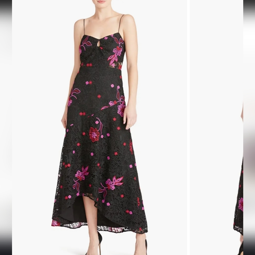 ML Monique Lhullier Lace Midi Dress Size 10